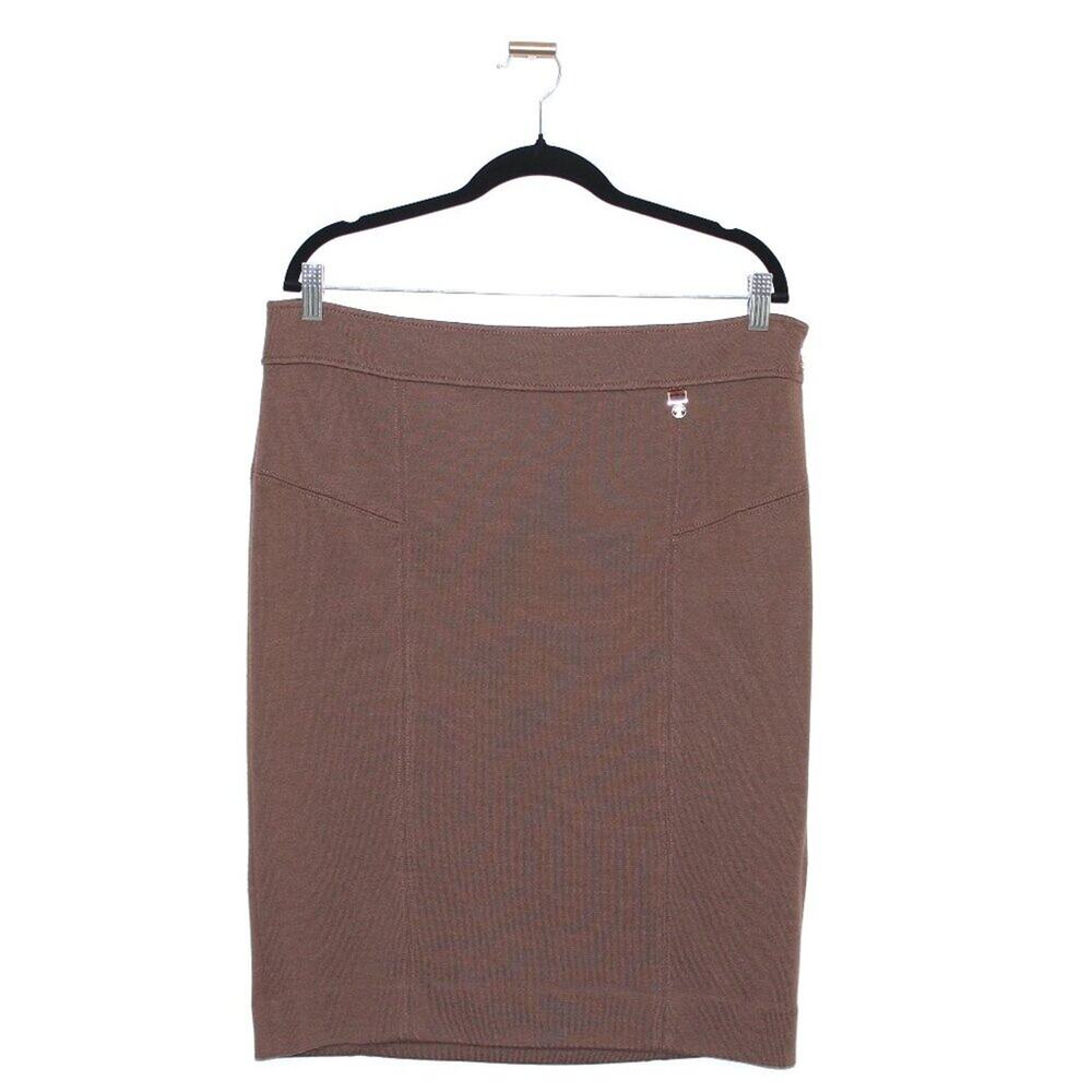 Tory Burch Brown Knit Pencil Skirt Knee Length Skirt Size XL